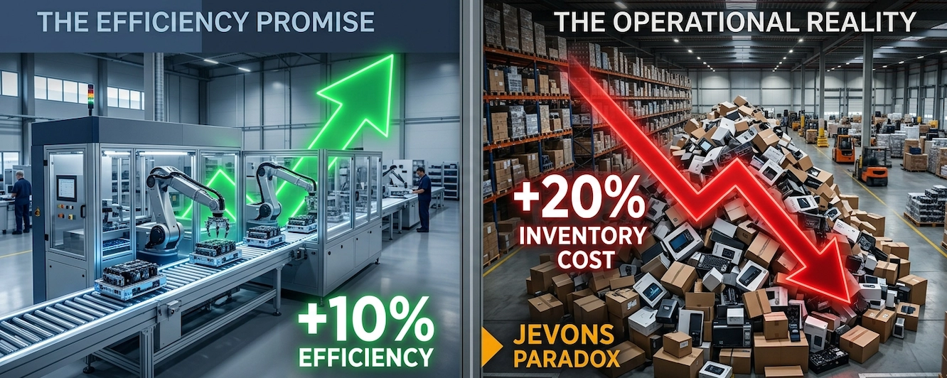 The Hidden Waste of 10% Efficiency: The Jevons Paradox